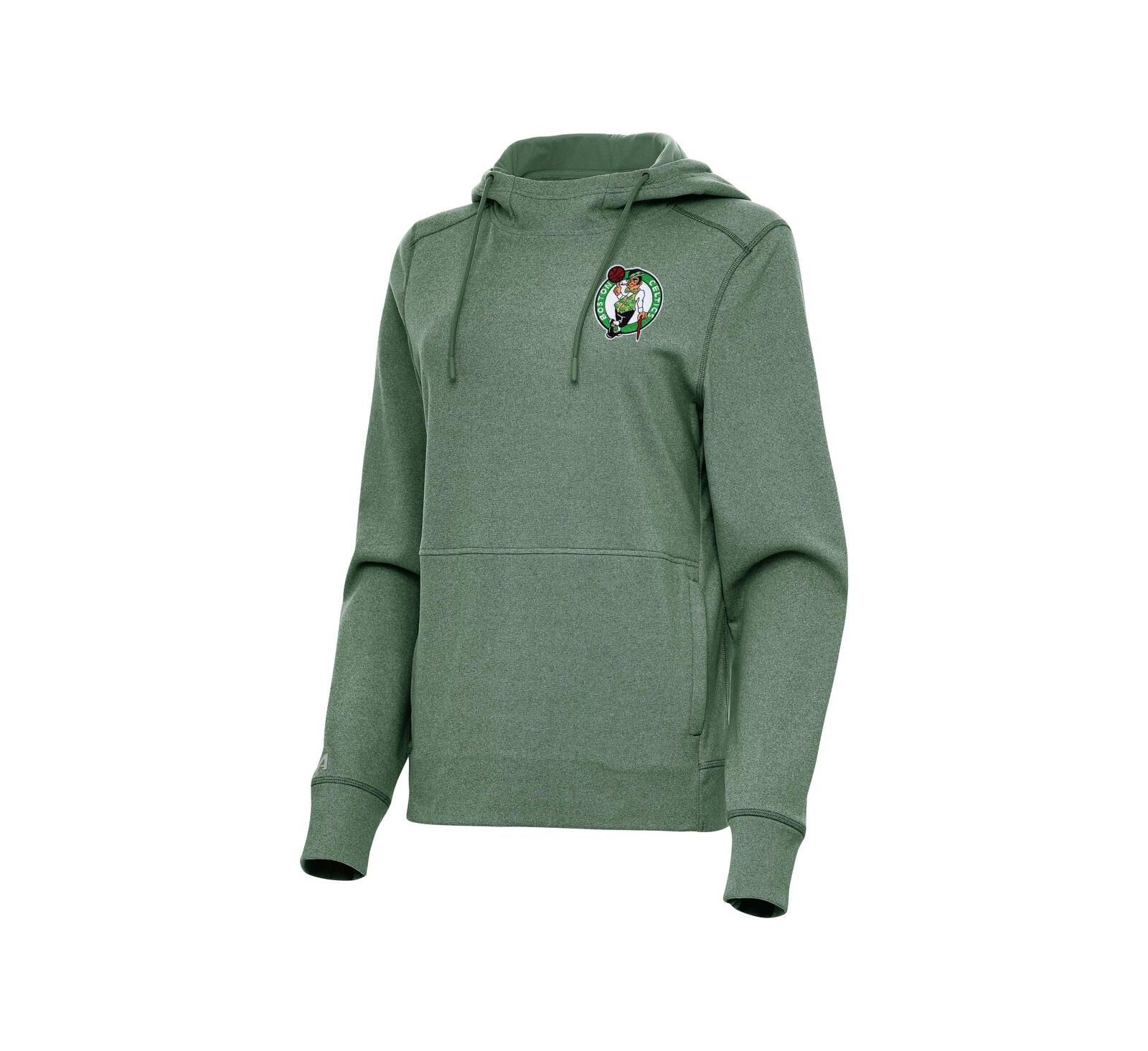 Женское худи Antigua Boston Celtics Justice Pullover, серая/зеленая