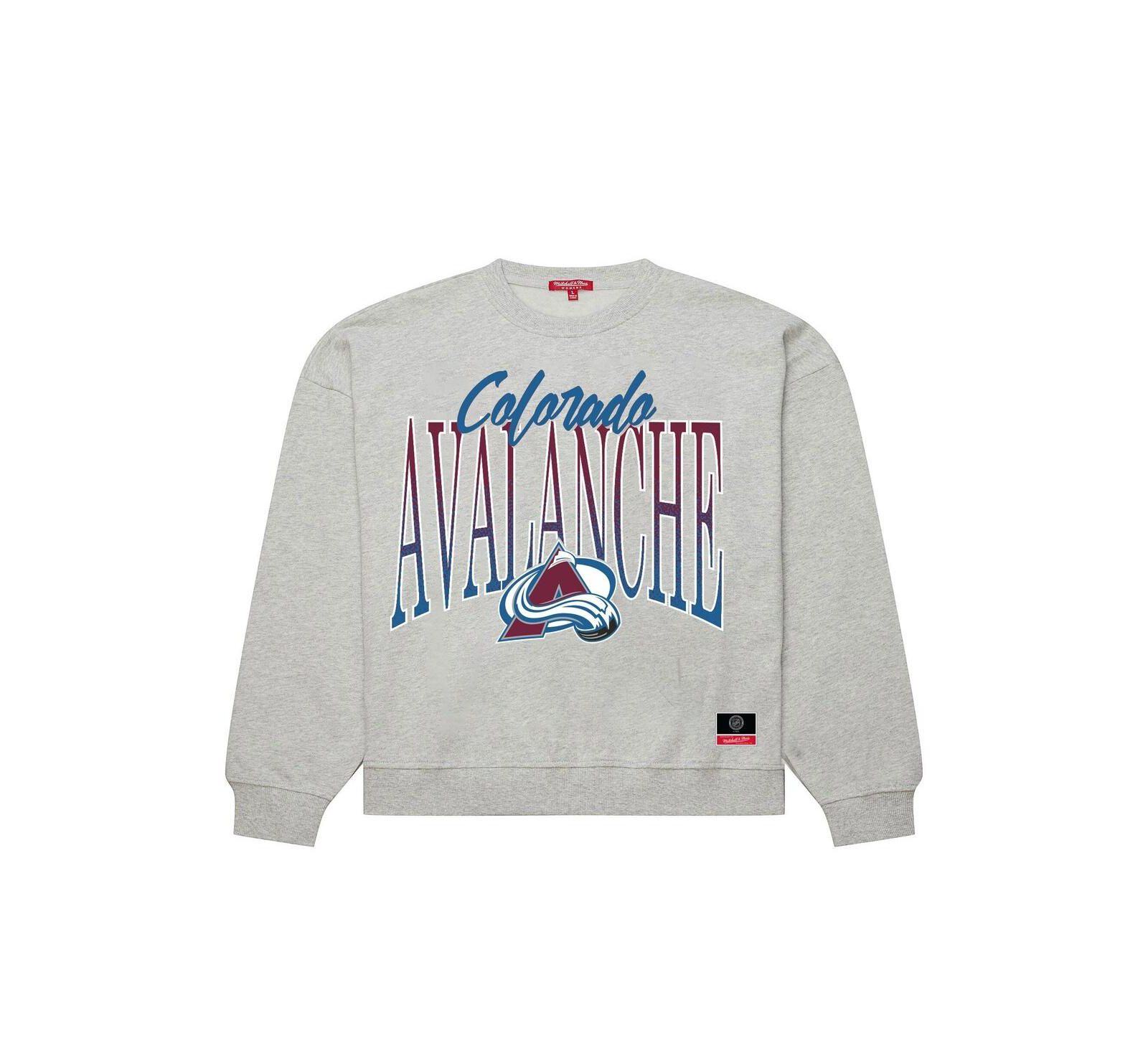 Женское худи Mitchell & Ness Colorado Avalanche Hockey Night Heather Gray