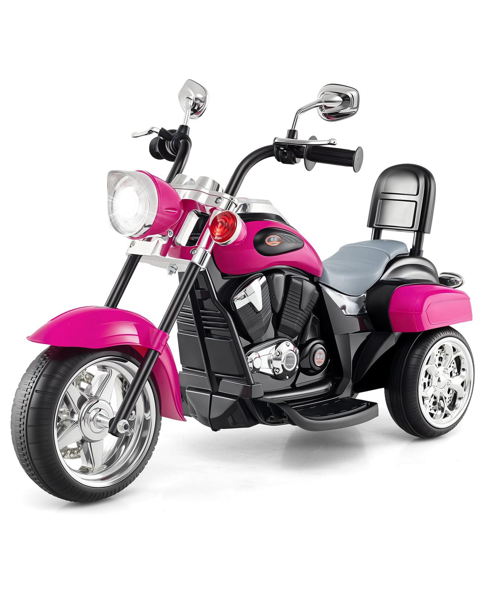Mecale Игрушечный трехколесный мотоцикл для малышей, 6V, с гудком и фарой