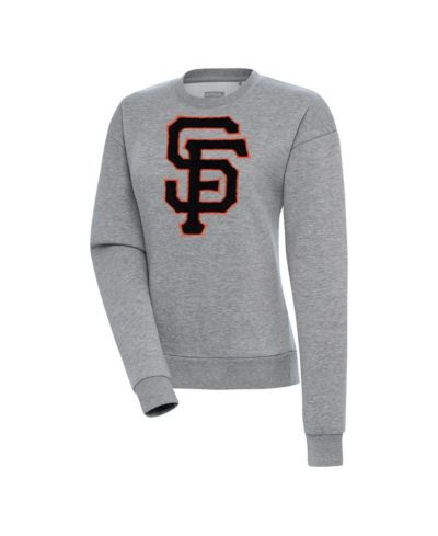 Женское худи Antigua San Francisco Giants Victory Chenille Pullover, серое меланж