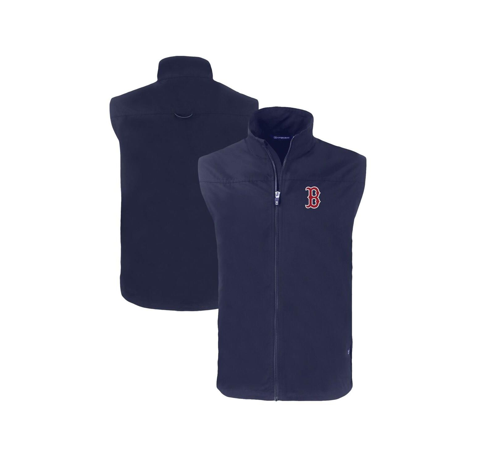 Cutter & Buck Men's Navy Boston Red Sox Charter Eco Full-Zip Vest