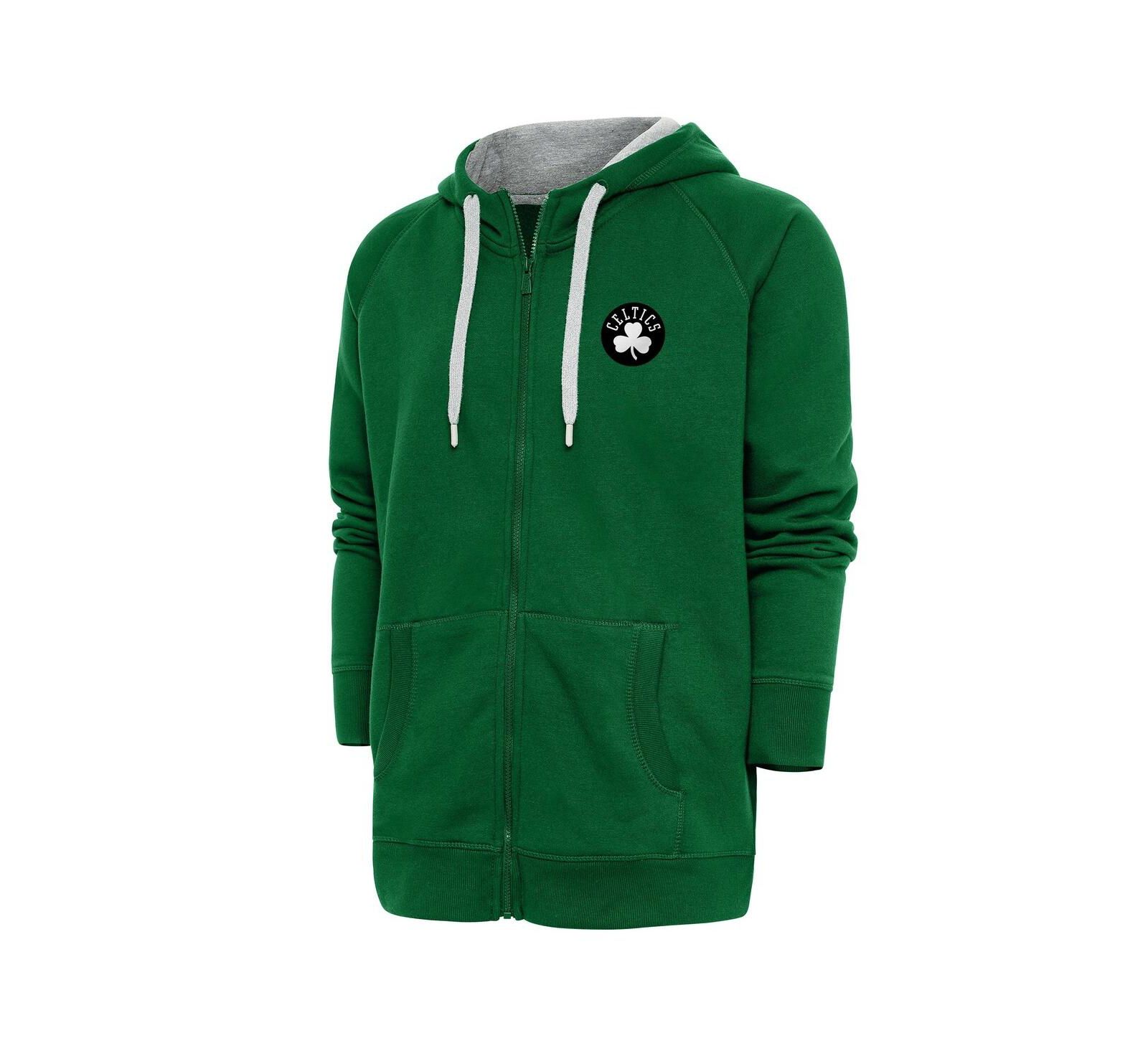 Antigua Мужское худи Raglan с логотипом Boston Celtics, Kelly Green