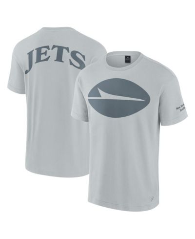 Мужская и женская футболка Fanatics Gray New York Jets Elements Iconic