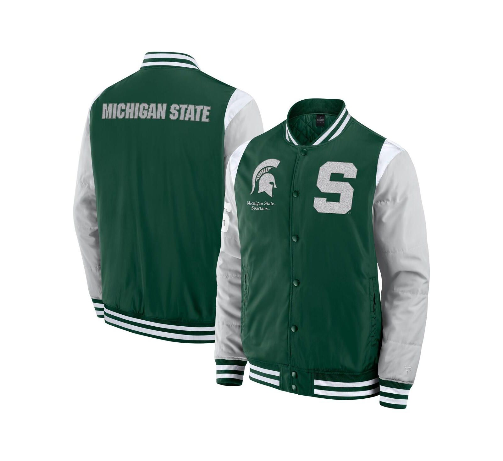 Fanatics Men's Green Michigan State Spartans Elements Elite Full-Snap Jacket
