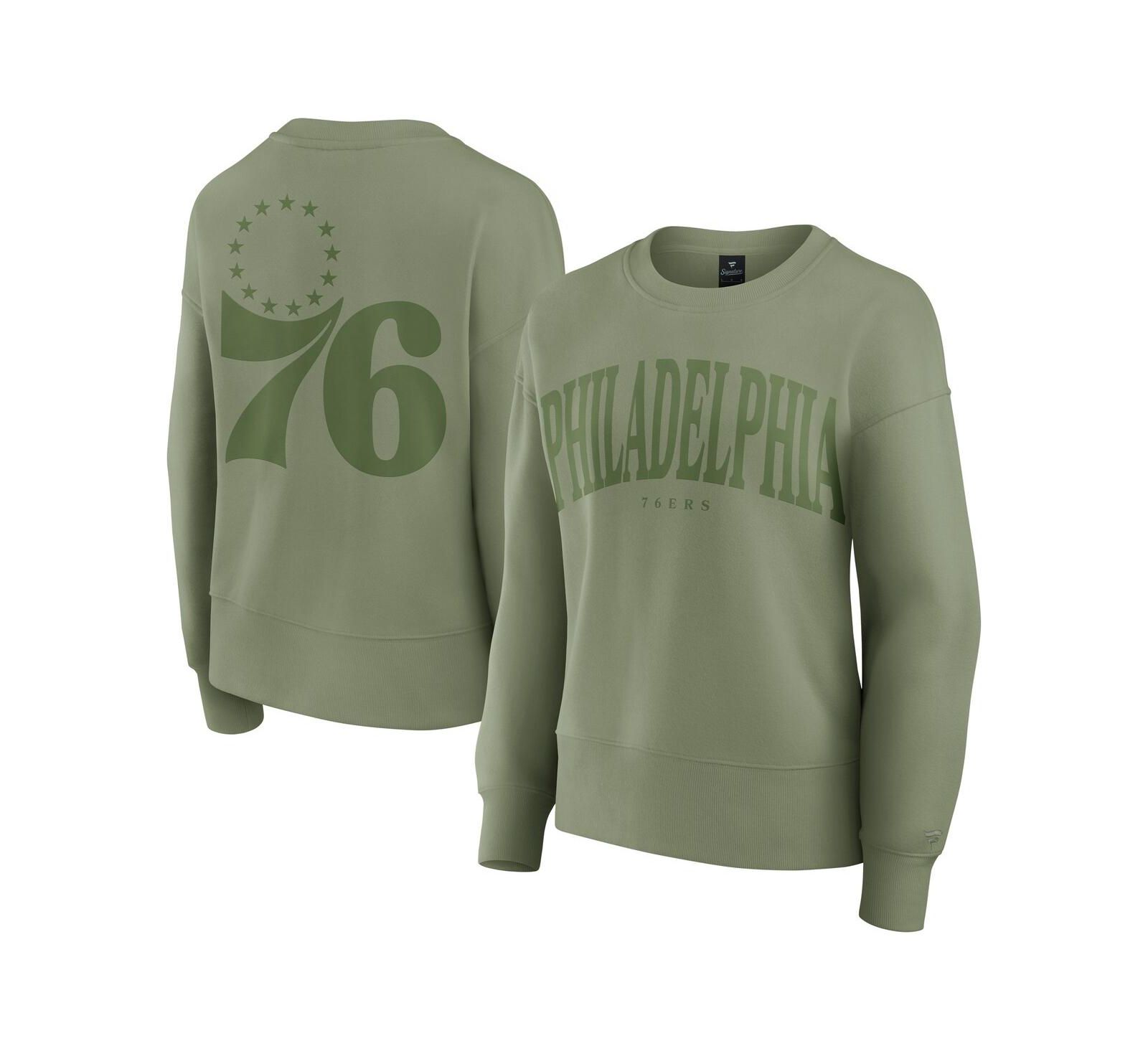 Fanatics Женский свитшот Fanatics Philadelphia 76ers Elements Flow Pullover, Olive