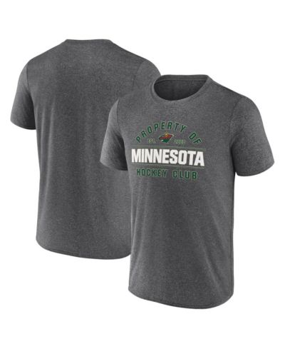Fanatics Men's Heather Charcoal Minnesota Wild Property Of T-Shirt