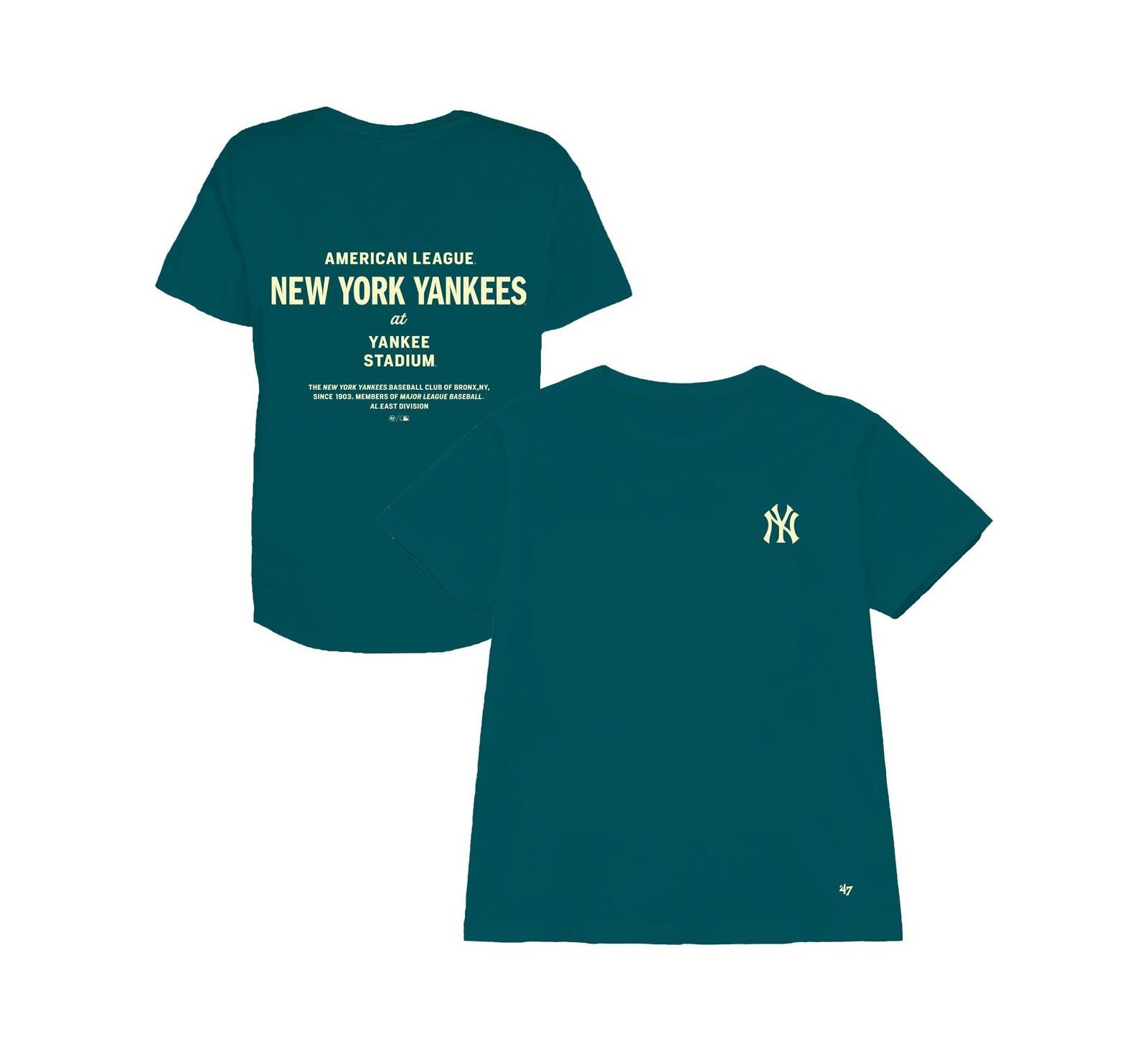 Женская укороченная футболка '47 Brand Teal New York Yankees, Plus Size