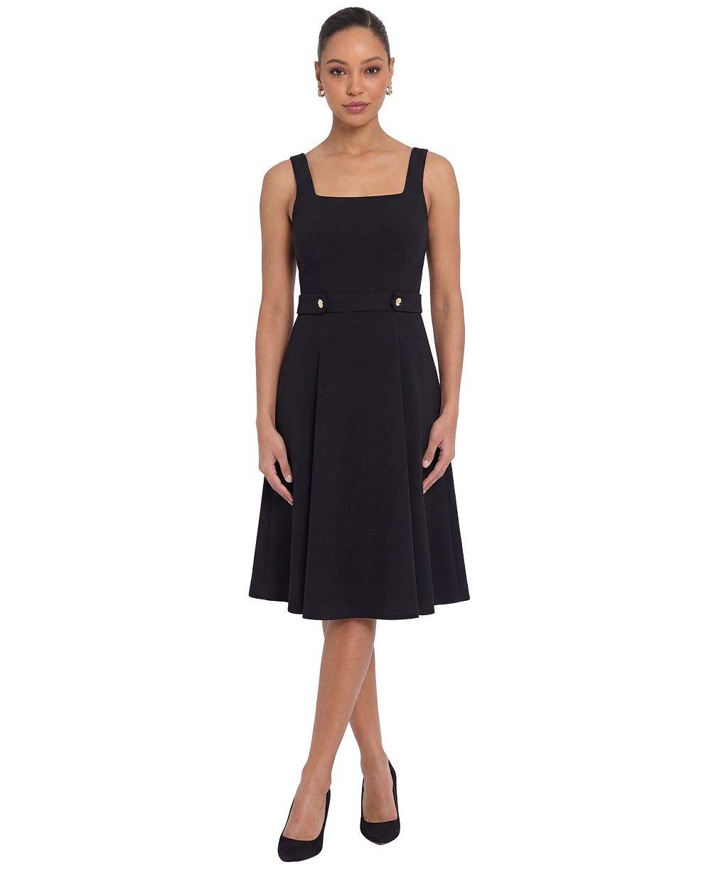 Женское платье London Times Square Neck Sleeveless Fit and Flare