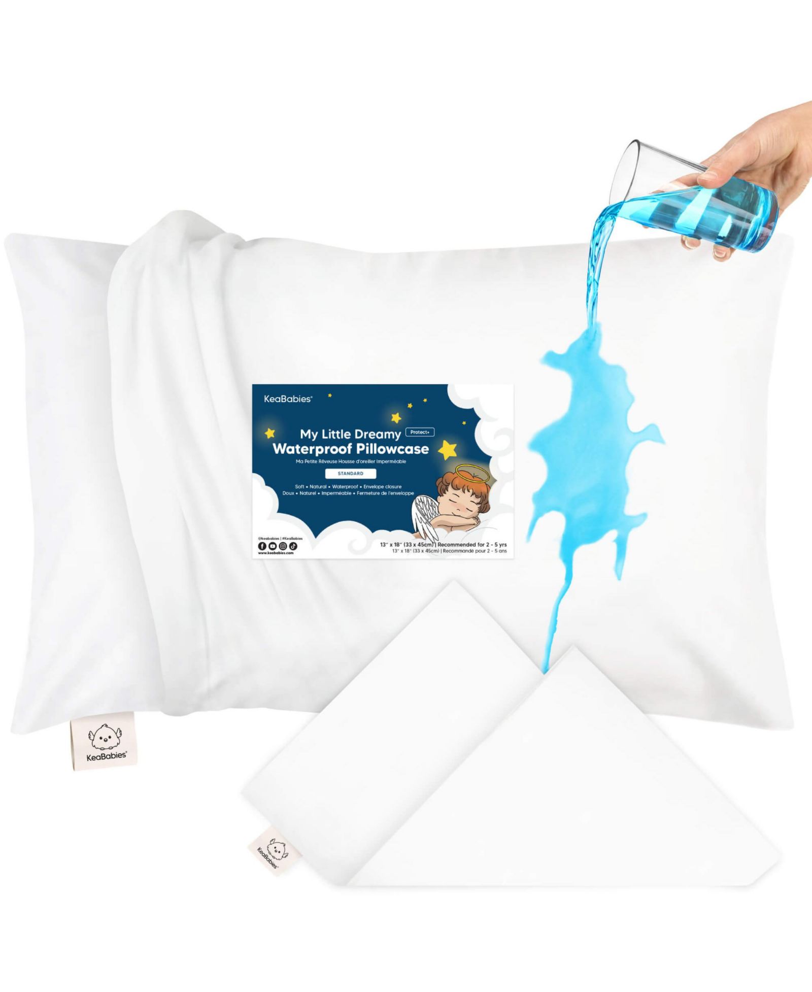KeaBabies 13X18 Toddler Pillowcase, Soft Waterproof Toddler Pillow Protector Cover для детей, мальчиков, девочек, путешествий