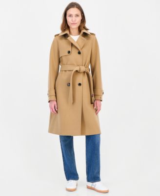 Женское двубортное пальто-тренч от Tommy Hilfiger