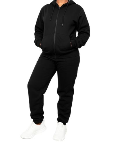 Женский комплект из худи на молнии и джоггеров Blu Rock Loose Fit Full-Zip