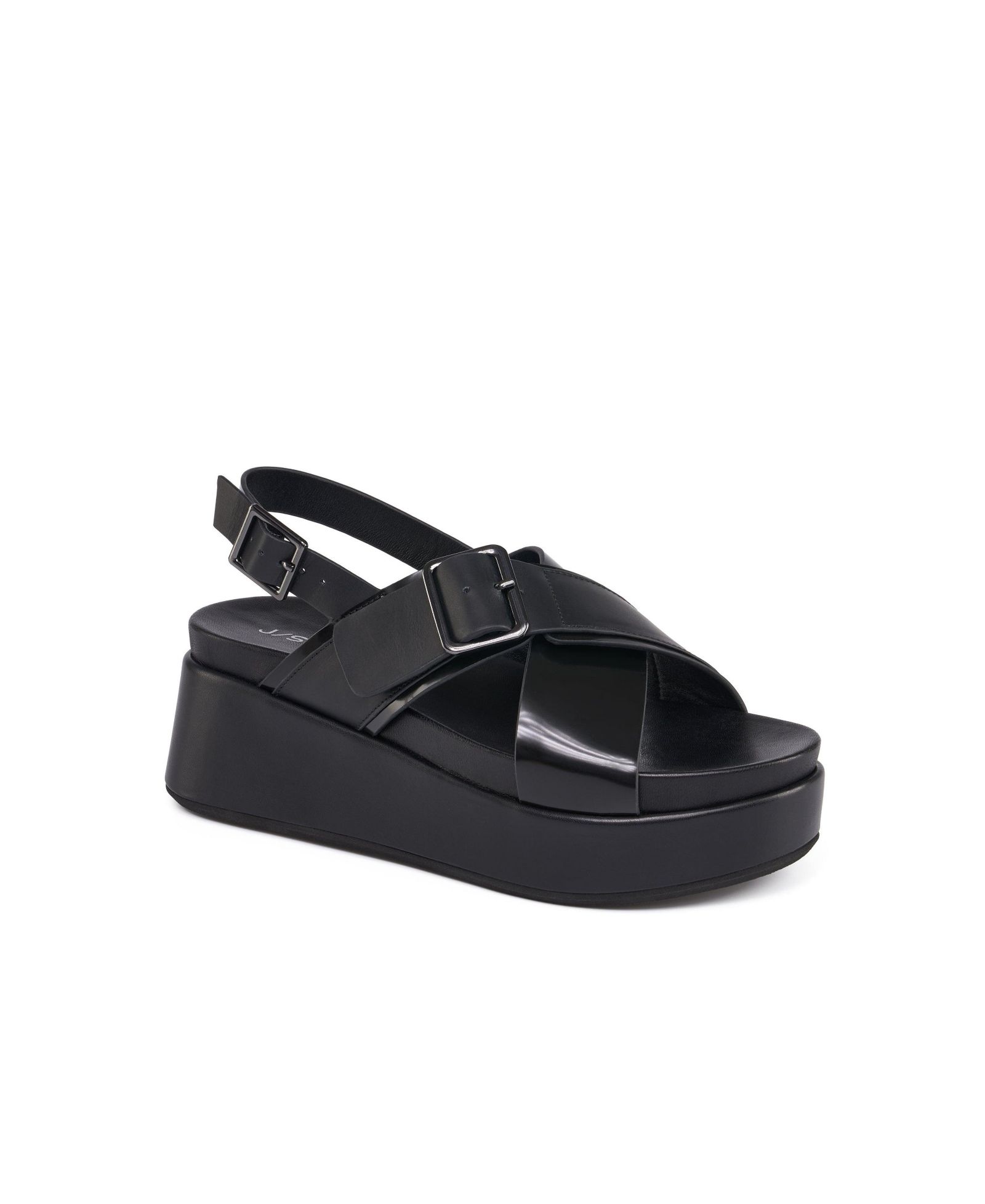 Женские платформы JSlides Women's Bin Leather Cross Strap Sandal
