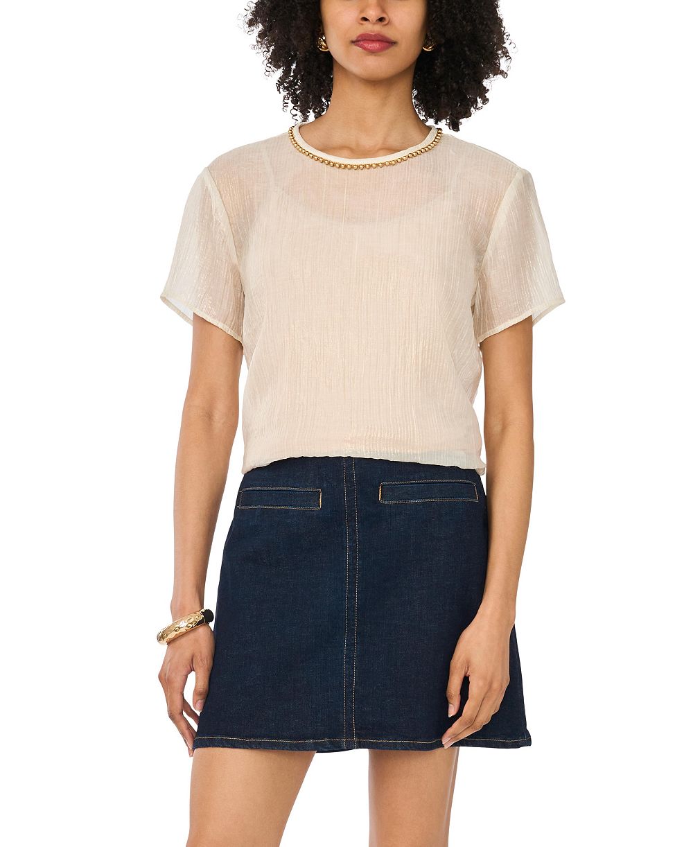 Женская базовая футболка Vince Camuto Crewneck Dropped Shoulder