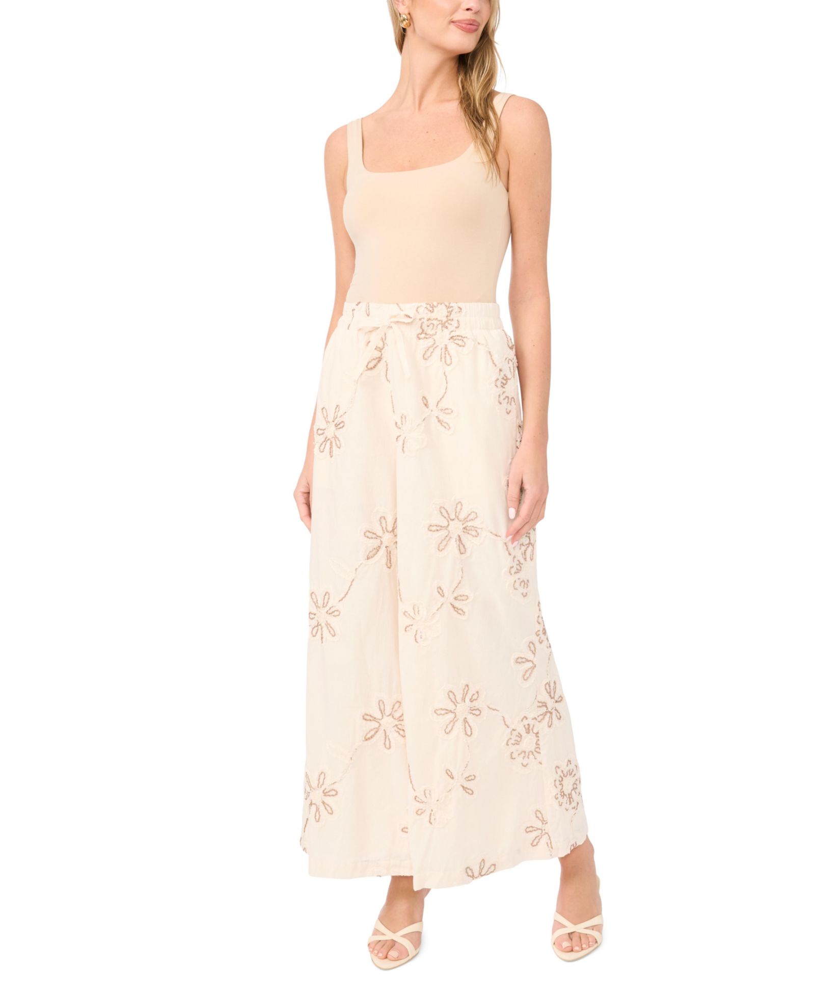 Женские брюки Vince Camuto Angled-Hem Elastic-Waist