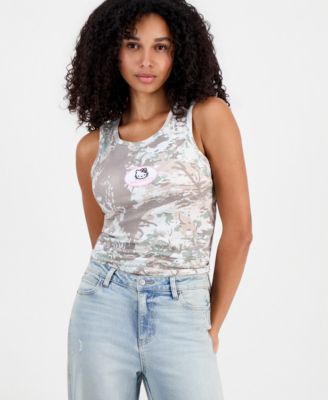Sanrio Juniors' Hello Kitty Camouflage Tank Top