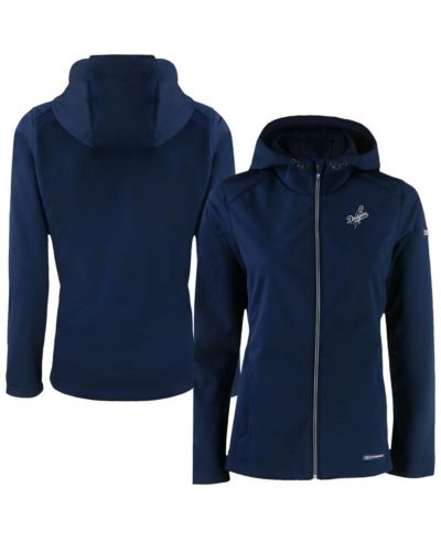 Женская куртка Cutter & Buck Navy Los Angeles Dodgers Evoke Eco Softshell Full-Zip Hoodie