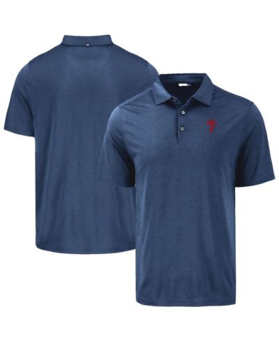 Cutter & Buck Men's Navy Philadelphia Phillies Coastline Epic Comfort Eco Polo Shirt