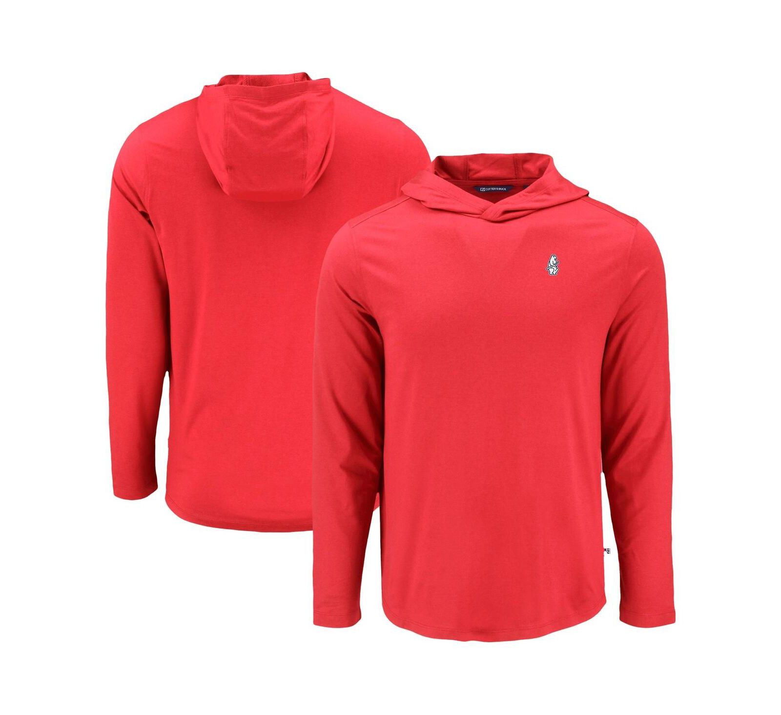 Мужская футболка Cutter & Buck Chicago Cubs Coastline Epic Comfort, красная, с длинным рукавом
