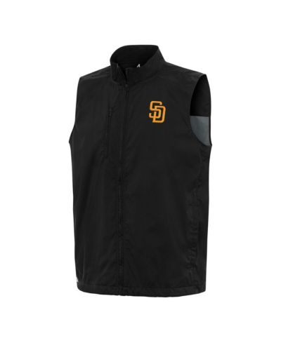 Мужской жилет Antigua Black San Diego Padres Brisk Full-Zip