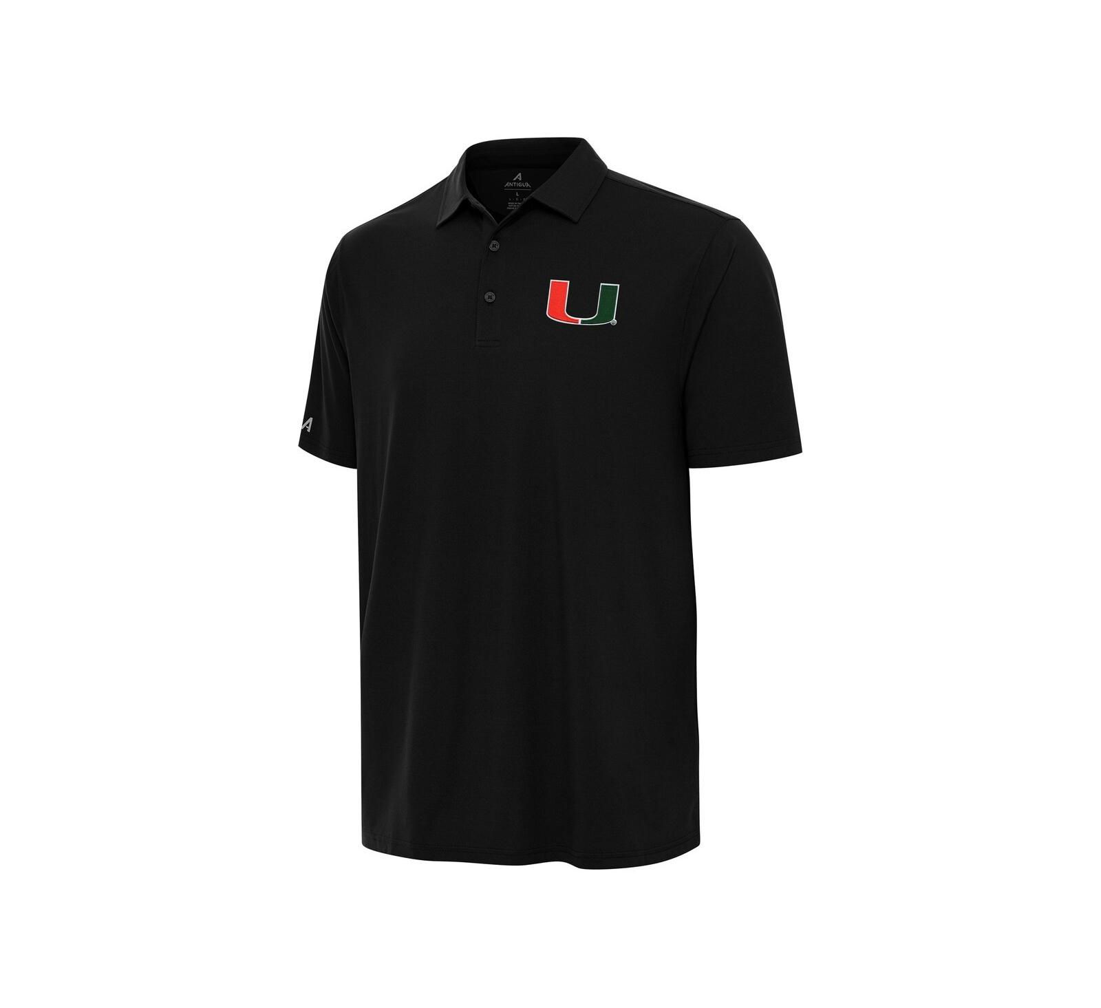 Мужская рубашка-поло Antigua Black Miami Hurricanes Era