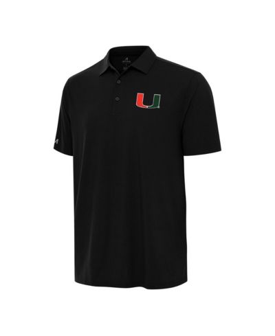 Мужская рубашка-поло Antigua Black Miami Hurricanes Era