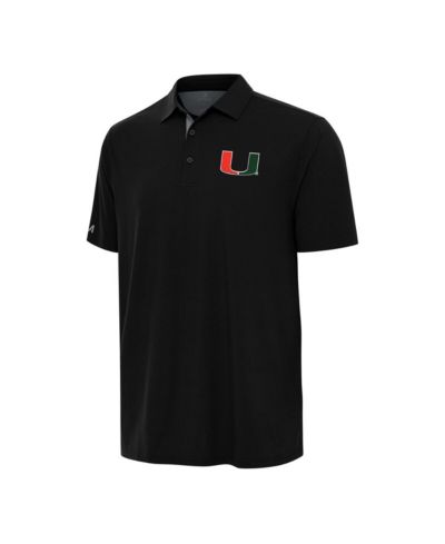 Мужская рубашка-поло Antigua Black Miami Hurricanes Era