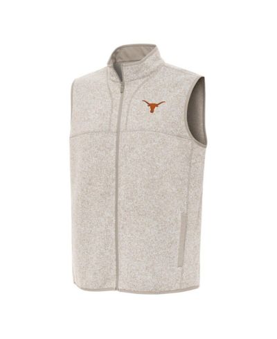 Antigua Мужской жилет Antigua Texas Longhorns Fortune Full-Zip, Oatmeal
