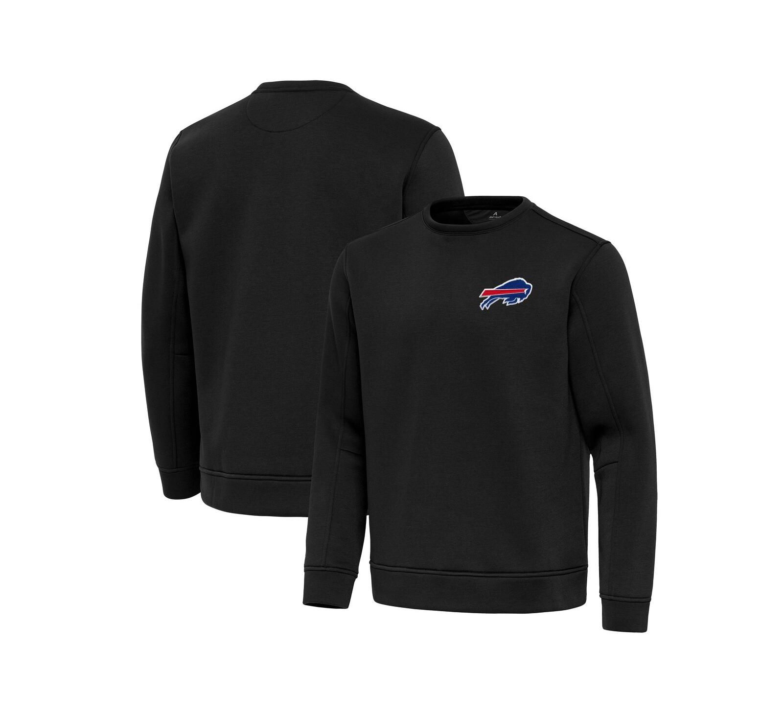 Мужская толстовка Antigua Black Buffalo Bills Relevant Lightweight Pullover Sweatshirt