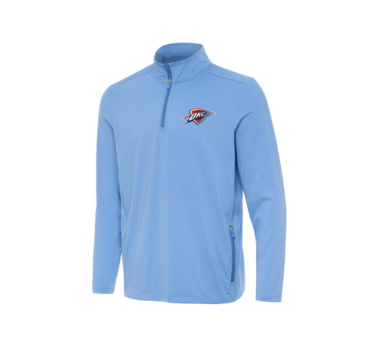 Antigua Men's Powder Blue Oklahoma City Thunder Perilous Quarter-Zip