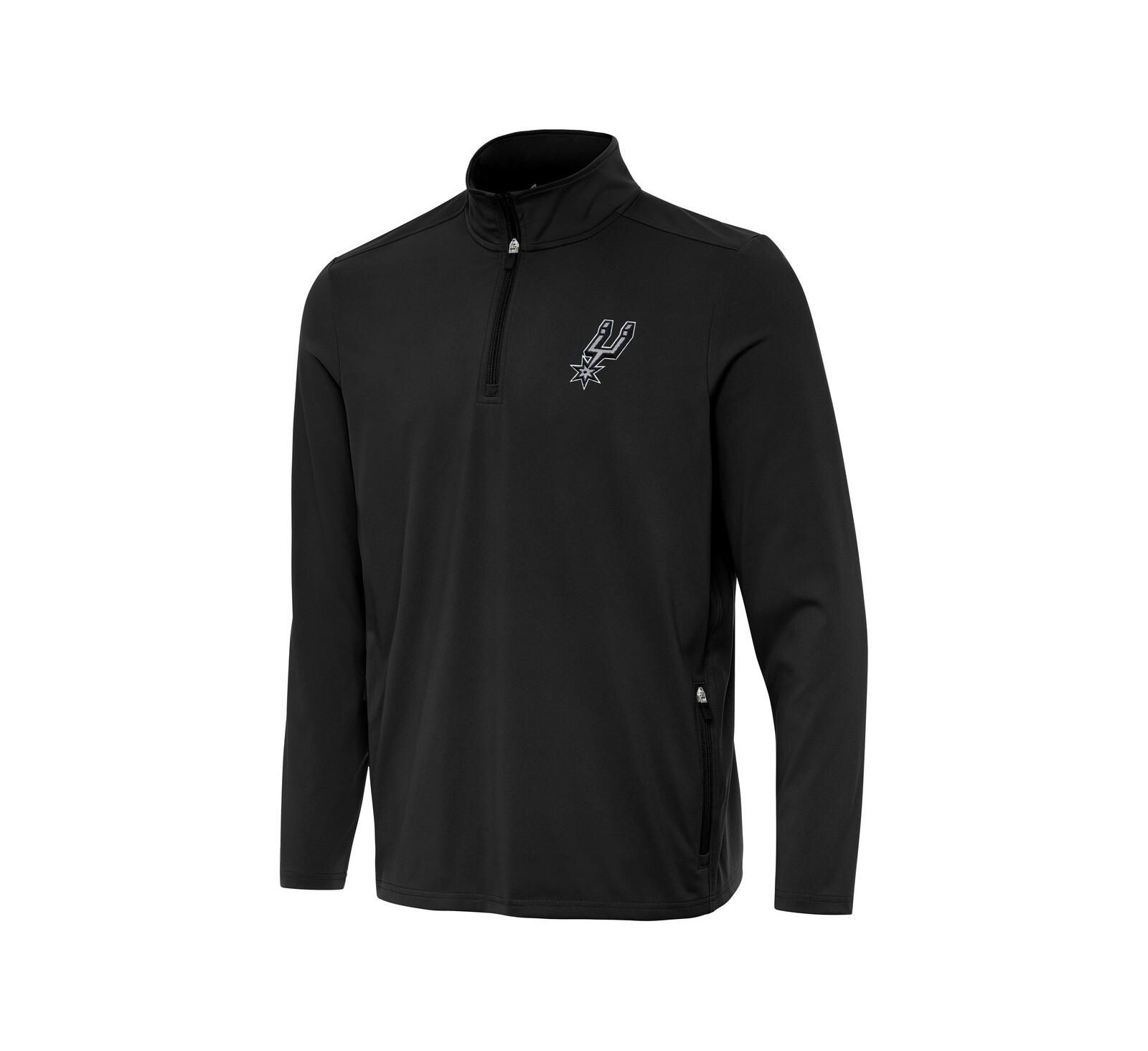Antigua Men's Black San Antonio Spurs Perilous Quarter-Zip