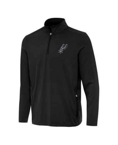 Antigua Men's Black San Antonio Spurs Perilous Quarter-Zip