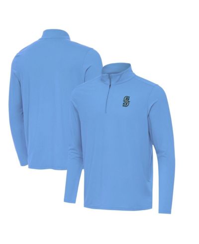 Antigua Men's Powder Blue Seattle Mariners Intent Quarter-Zip