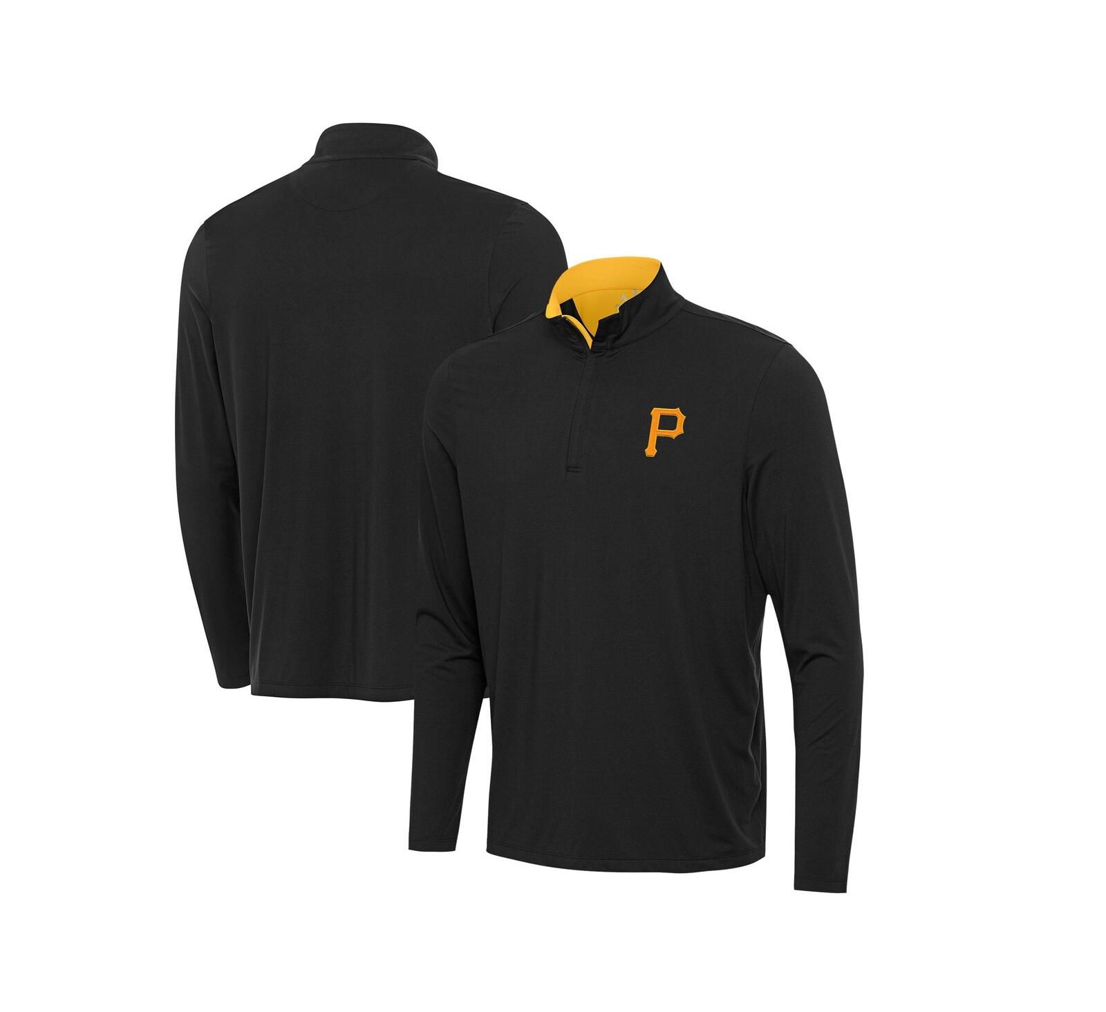 Мужская кофта Antigua Black Pittsburgh Pirates Content Quarter-Zip