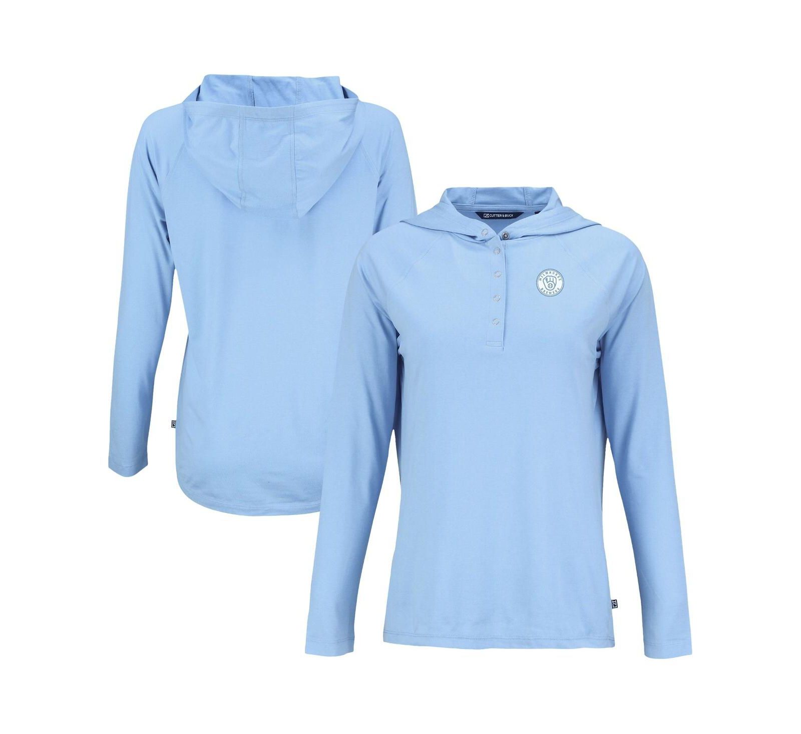 Женское худи Cutter & Buck Milwaukee Brewers Coastline Epic Comfort Eco с длинным рукавом
