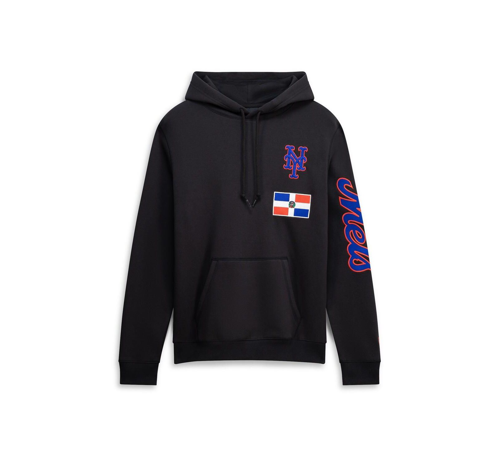 Мужское худи New Era Black New York Mets Dominican Republic Country Flag