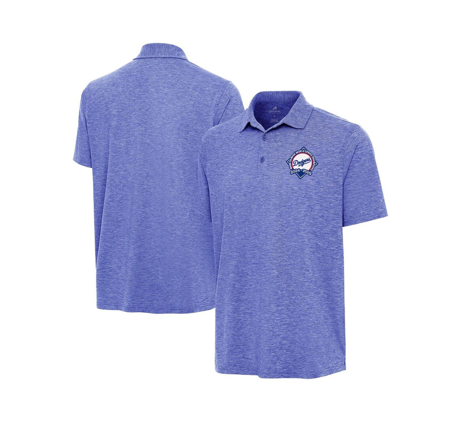 Antigua Men's Heather Royal Los Angeles Dodgers Back-to-Back World Series Champions Par 3 Polo Shirt