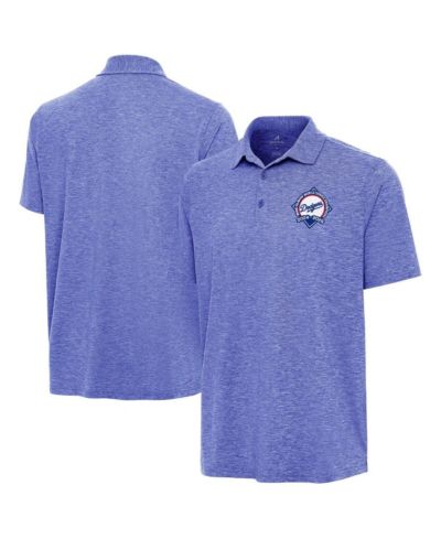 Antigua Мужской Heather Royal Los Angeles Dodgers Back-to-Back World Series Champions Par 3 Polo Shirt