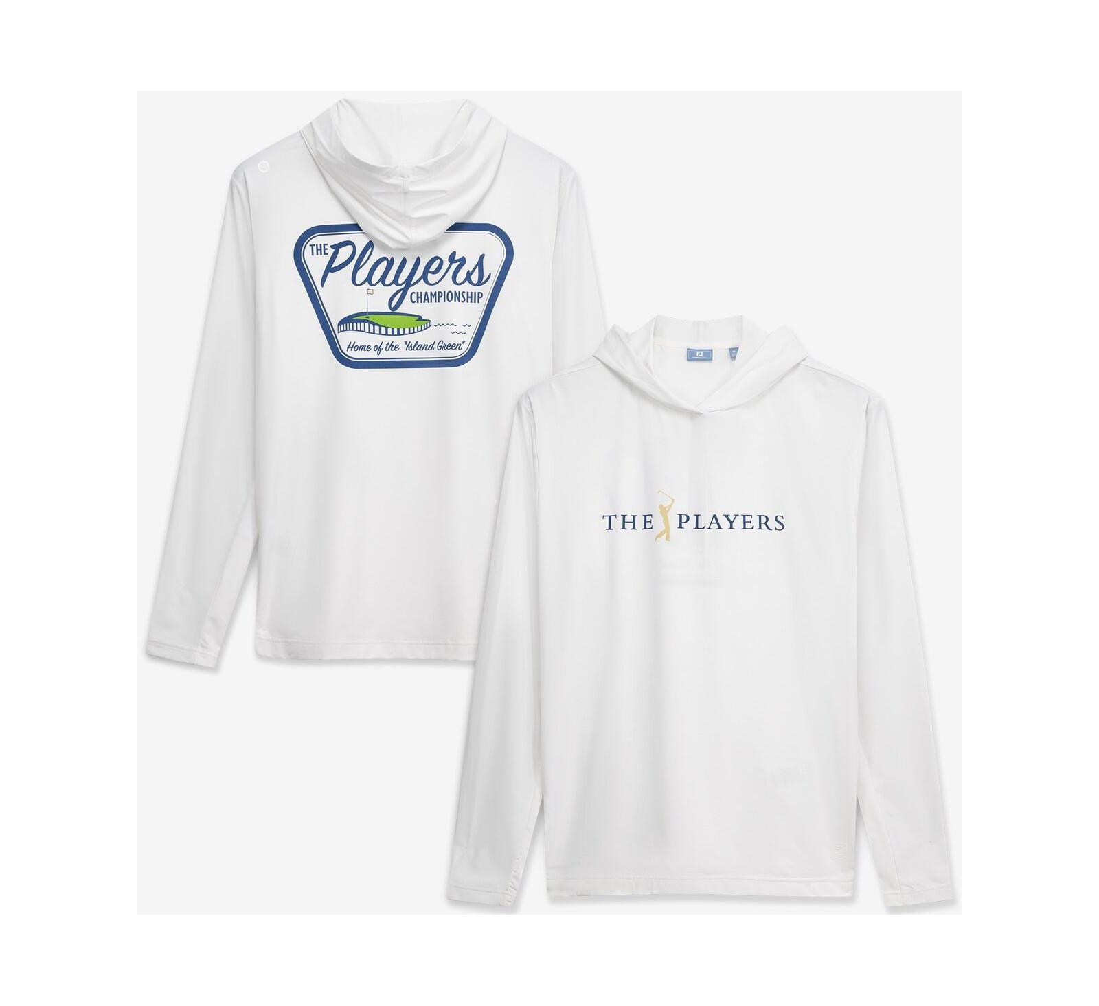 FootJoy Men's White THE PLAYERS Island Green Patch TempoSeries Lightweight Sun Hoodie