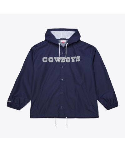 Мужская куртка Mitchell & Ness Dallas Cowboys Navy Full-Snap Hooded Coaches Jacket