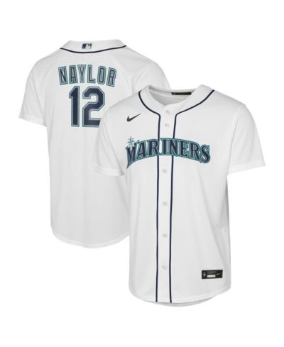 Джерси Nike Josh Naylor White Seattle Mariners Baseline для мальчиков и девочек