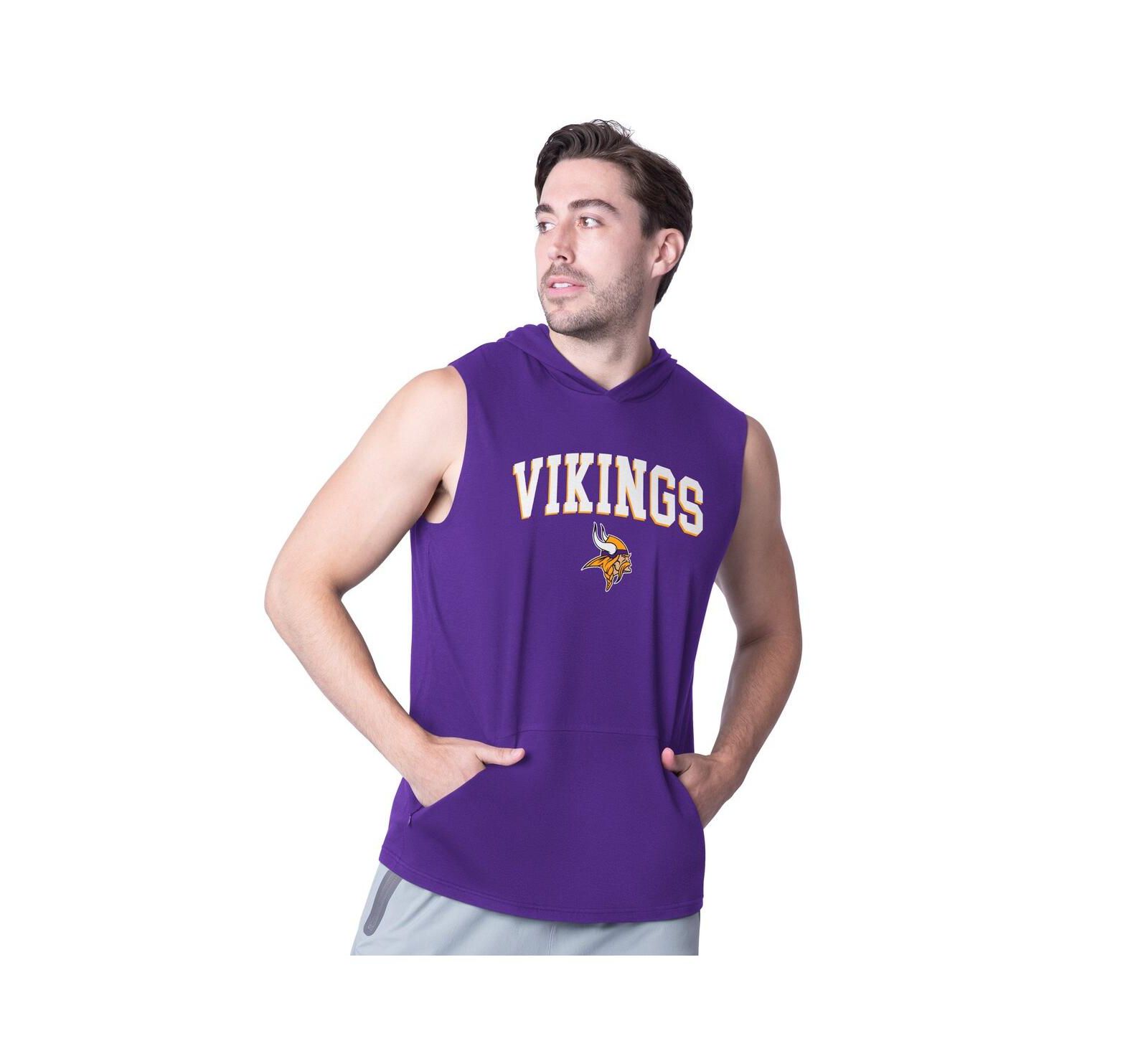 Мужское худи MSX by Michael Strahan Purple Minnesota Vikings Action Sleeveless Pullover