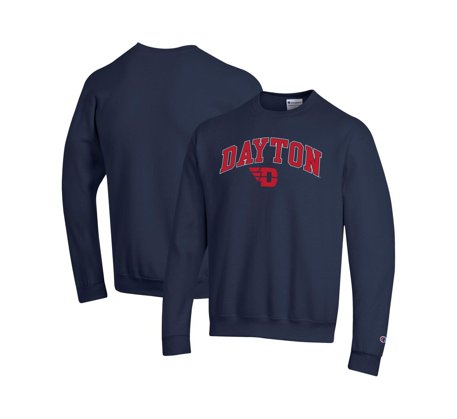 Champion Men's Navy Dayton Flyers Arch Over Logo Свитшот