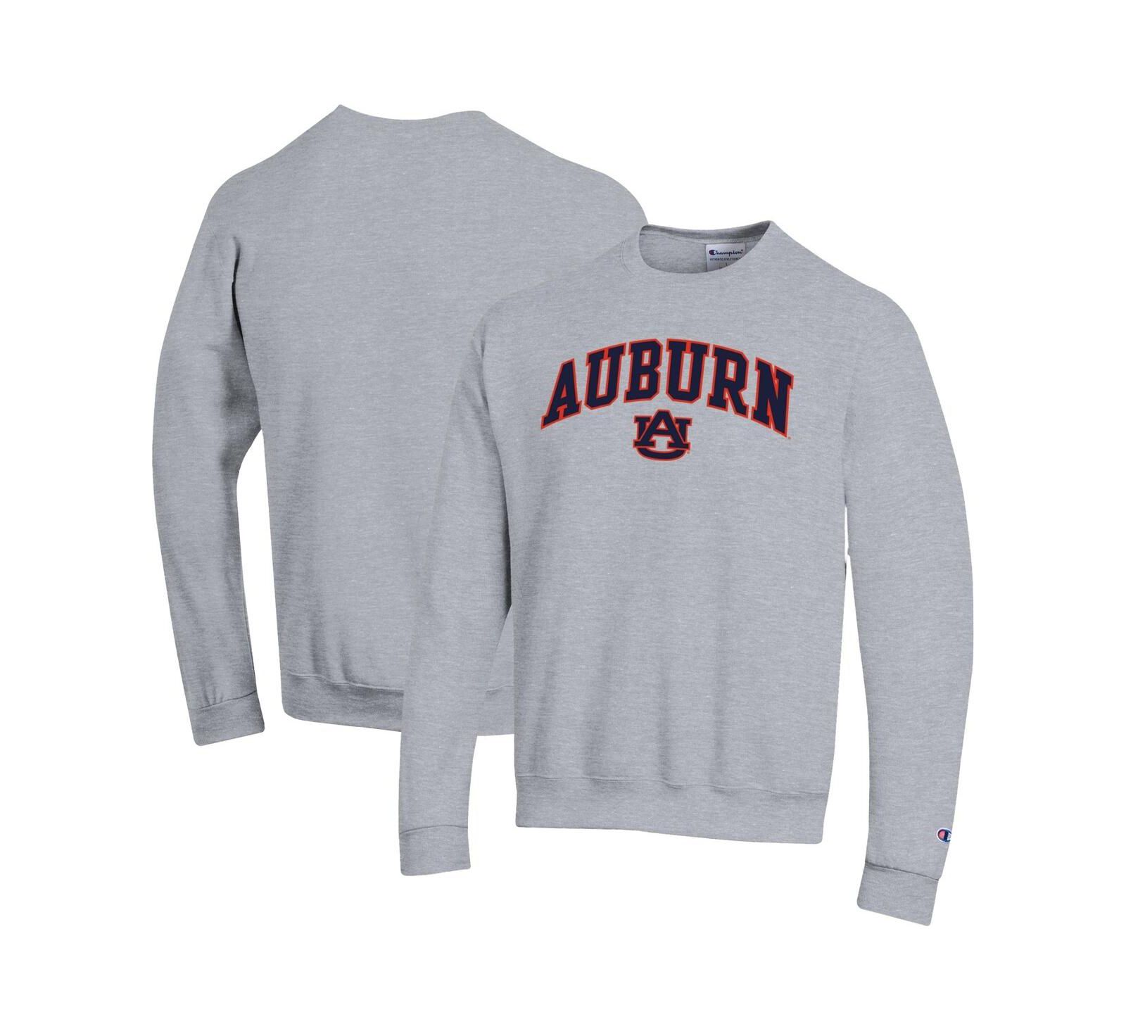 Мужское свитшот-пуловер Champion Heather Gray Auburn Tigers Arch Over Logo