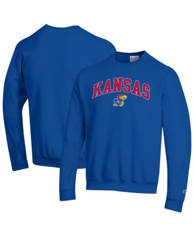 Мужской свитшот Champion Royal Kansas Jayhawks Arch Over Logo Pullover