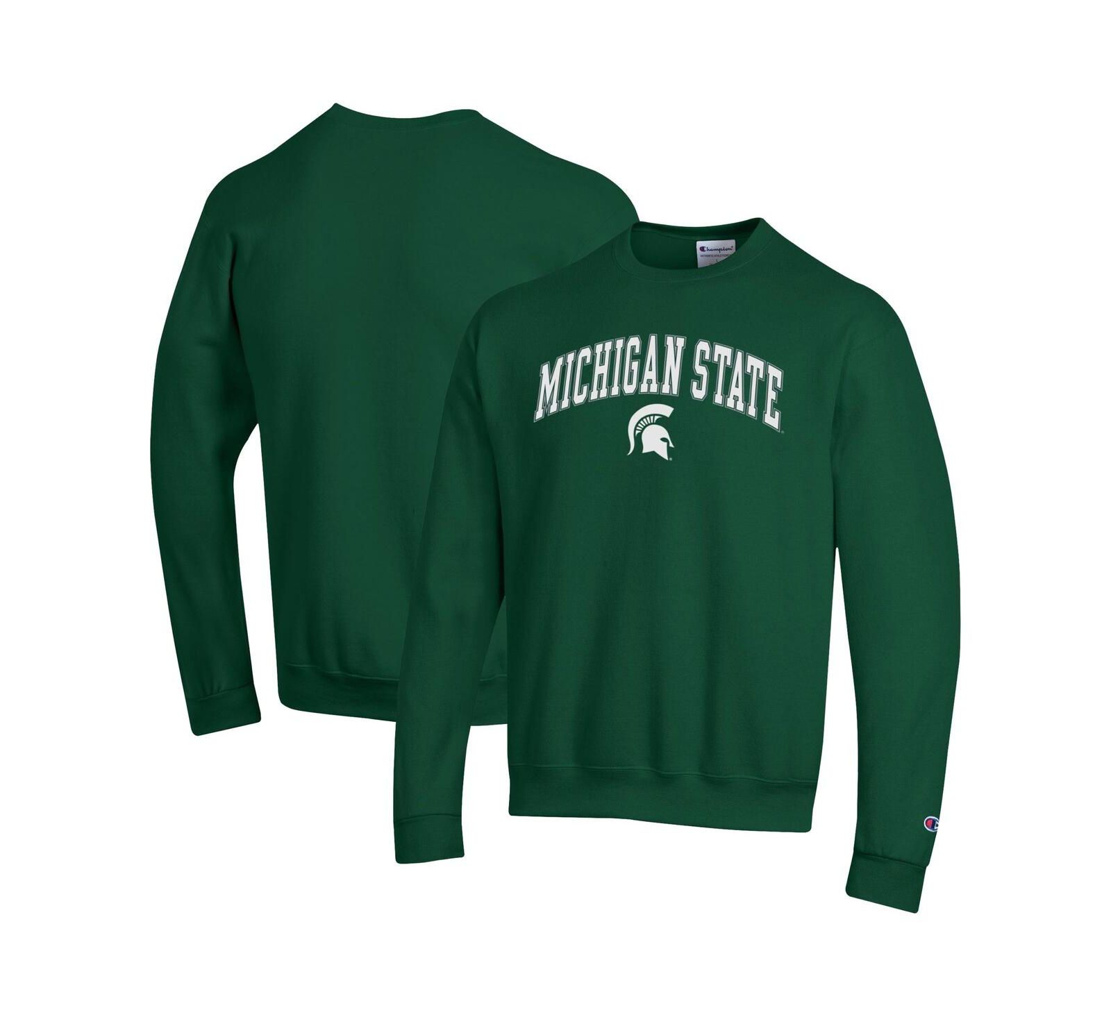 Мужская толстовка Champion Green Michigan State Spartans Arch Over Logo