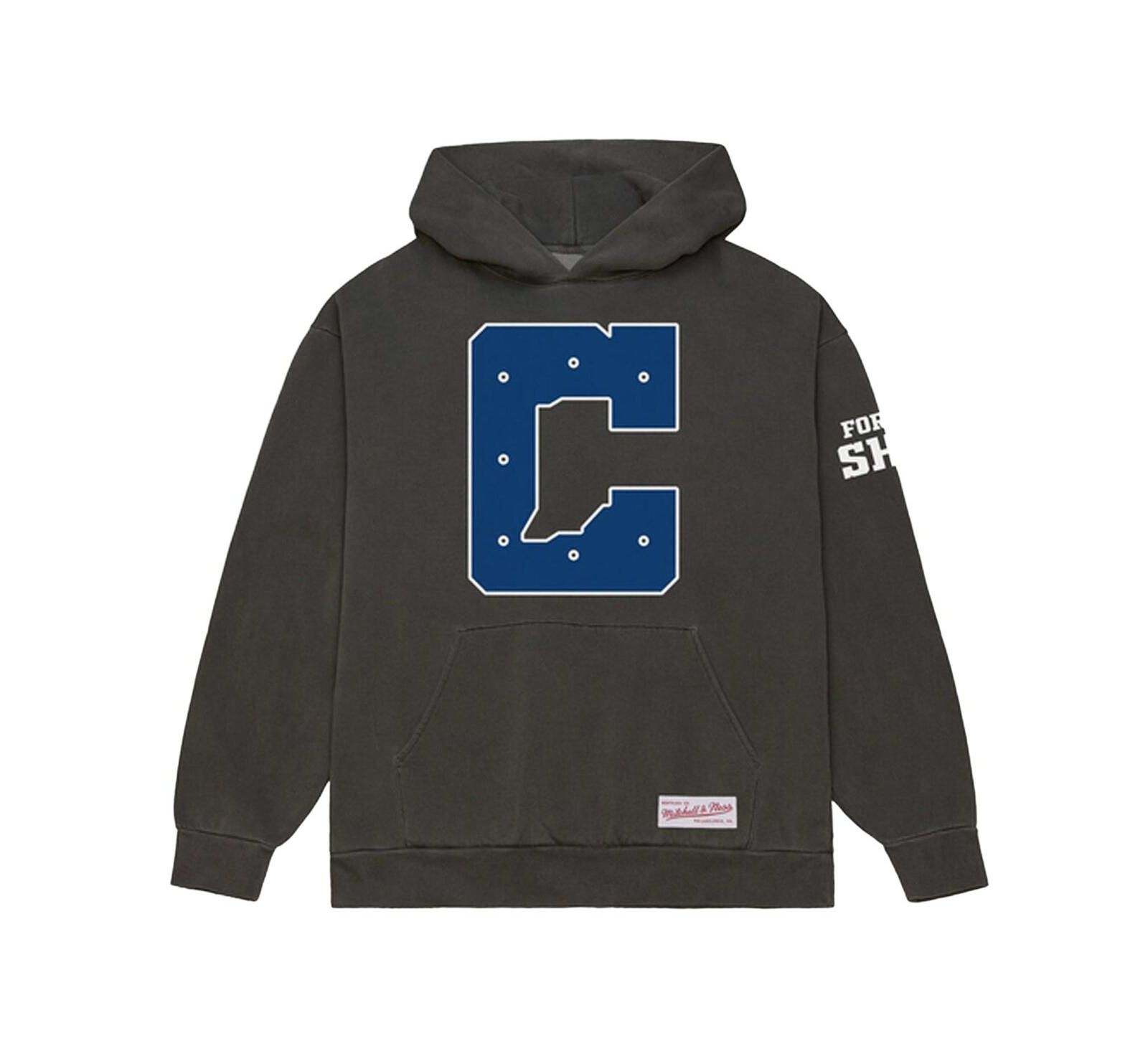 Мужское худи Mitchell & Ness Charcoal Indianapolis Colts Indiana Nights State Fleece