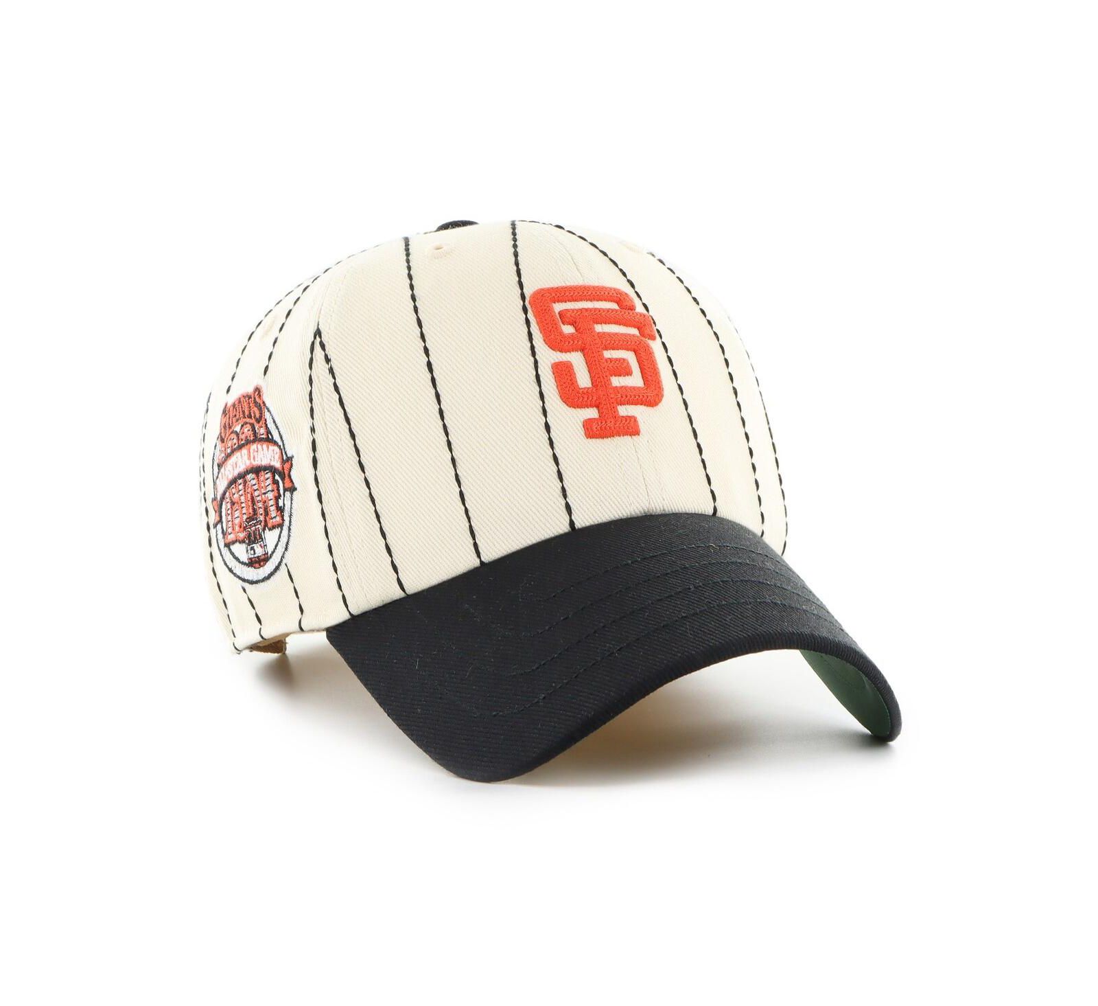 '47 Brand x Rawlings Men's Natural/Black San Francisco Giants Pinstripe Clean Up Adjustable Hat