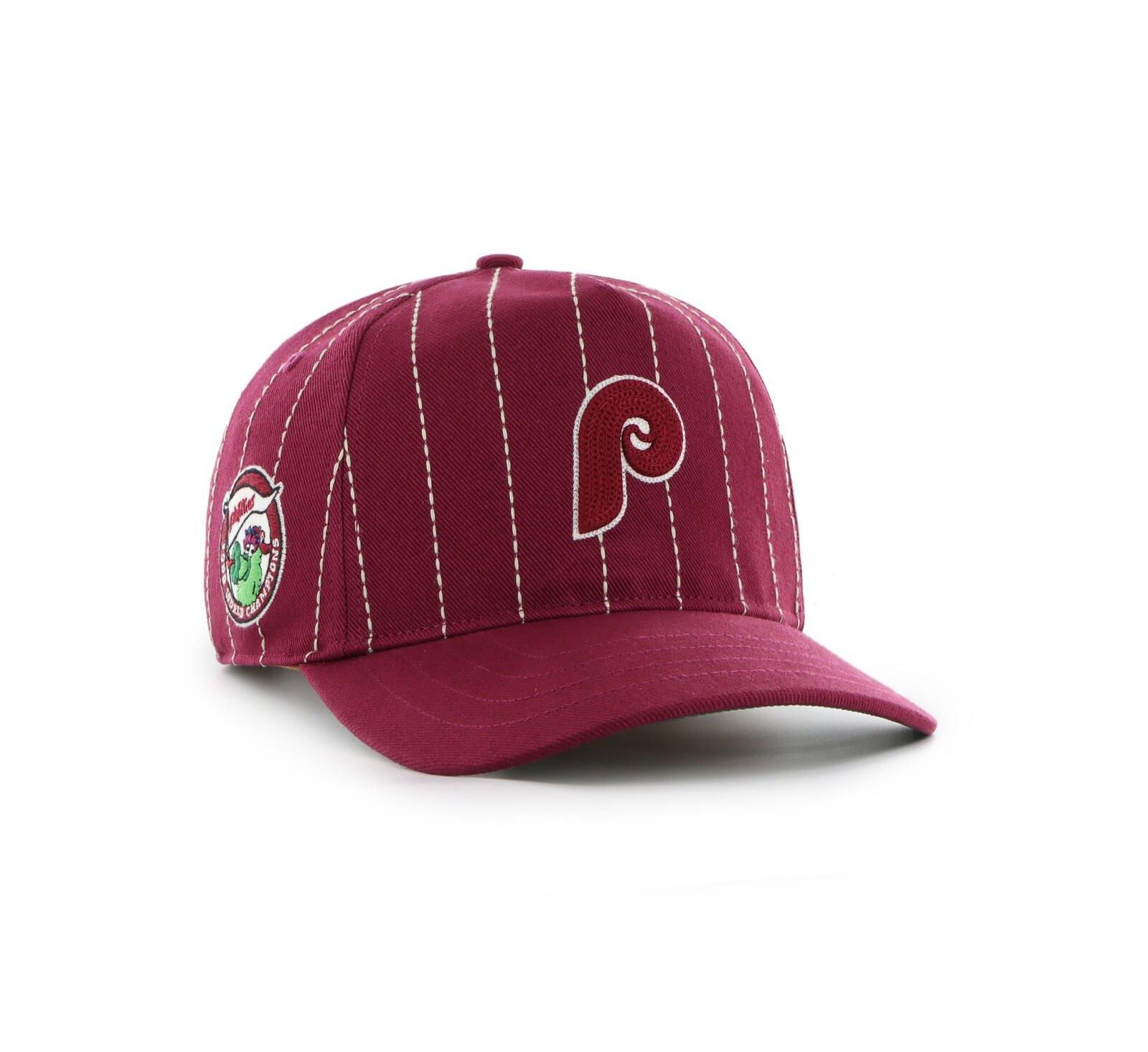 '47 Brand x Rawlings Мужская кепка Burgundy Philadelphia Phillies Pinstripe Hitch Adjustable