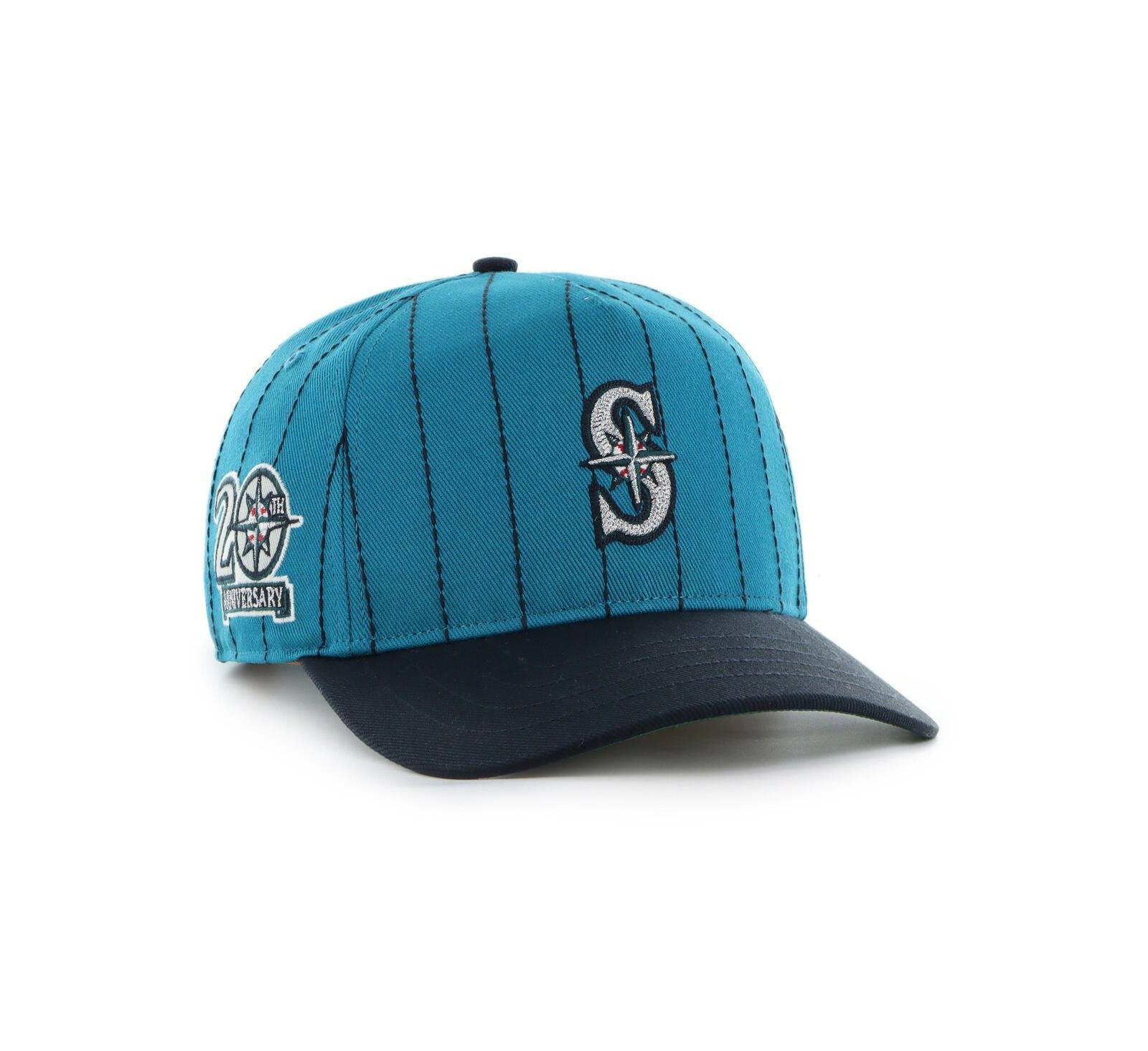 '47 Brand x Rawlings Men's Teal/Navy Seattle Mariners Pinstripe Hitch Adjustable Hat