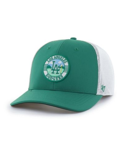 '47 Brand Men's Kelly Green/White Los Angeles Dodgers Elevated Greens Adjustable Trucker Hat